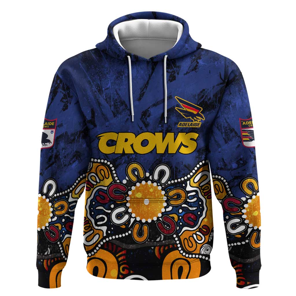 Personalized Adelaide Crows Hoodie Aboriginal Dot Painting Graffiti Style
