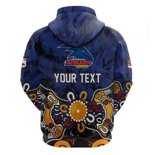 Personalized Adelaide Crows Hoodie Aboriginal Dot Painting Graffiti Style