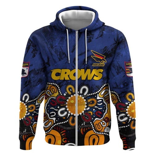 Personalized Adelaide Crows Hoodie Aboriginal Dot Painting Graffiti Style