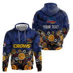Personalized Adelaide Crows Hoodie Aboriginal Dot Painting Graffiti Style