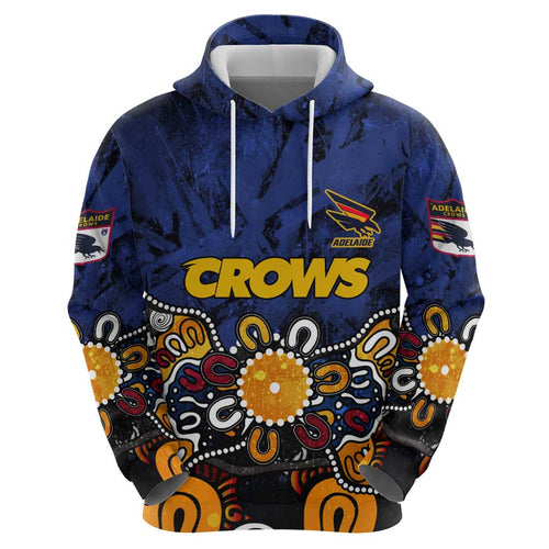 Personalized Adelaide Crows Hoodie Aboriginal Dot Painting Graffiti Style