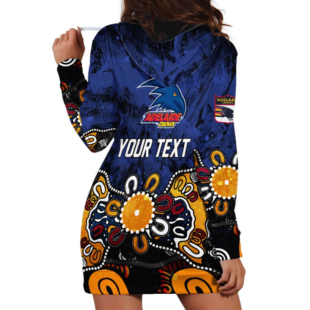 Personalized Adelaide Crows Hoodie Dress Aboriginal Dot Painting Graffiti Style