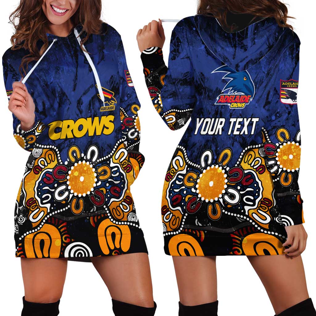 Personalized Adelaide Crows Hoodie Dress Aboriginal Dot Painting Graffiti Style