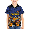 Personalized Adelaide Crows Kid Hawaiian Shirt Aboriginal Dot Painting Graffiti Style