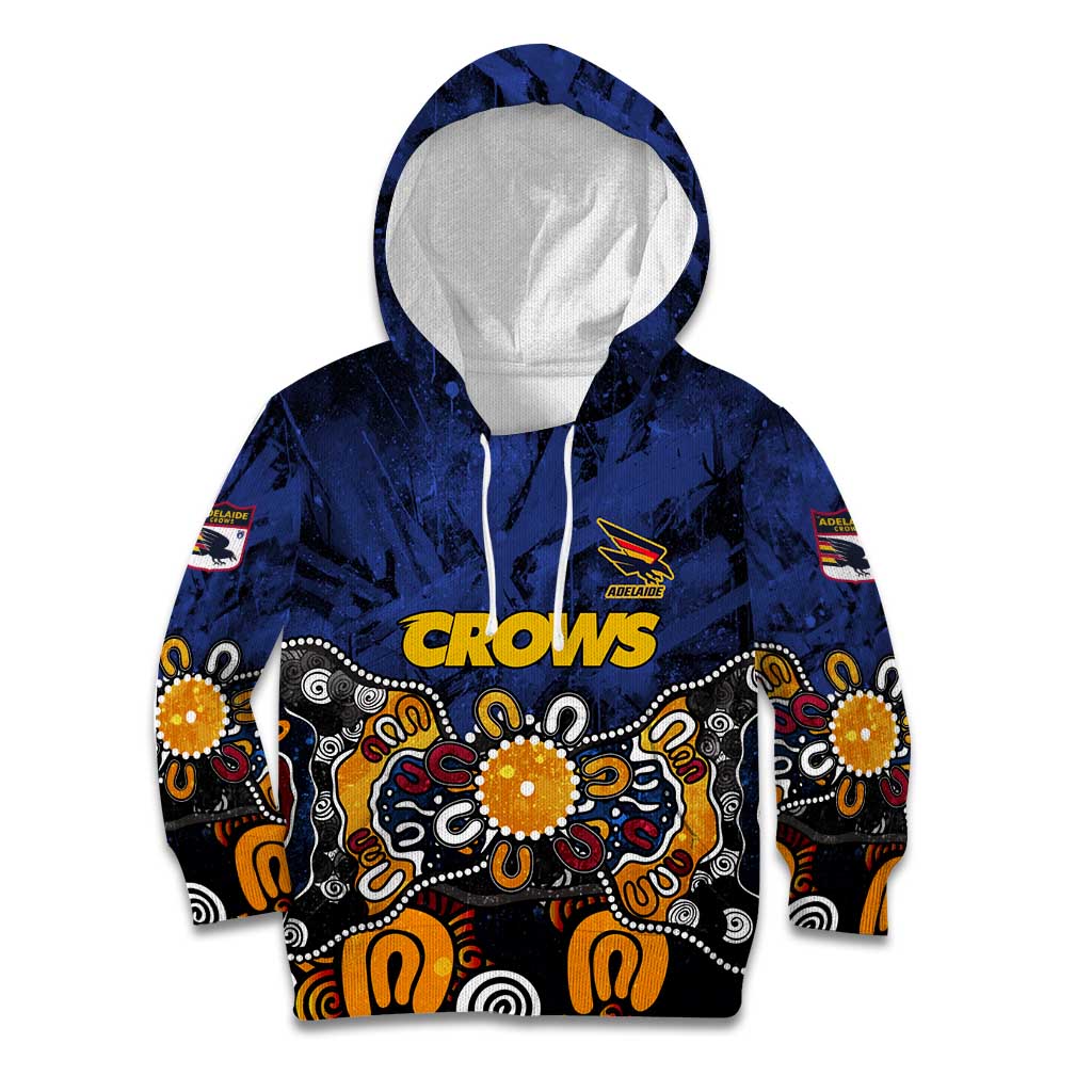 Personalized Adelaide Crows Kid Hoodie Aboriginal Dot Painting Graffiti Style