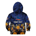 Personalized Adelaide Crows Kid Hoodie Aboriginal Dot Painting Graffiti Style