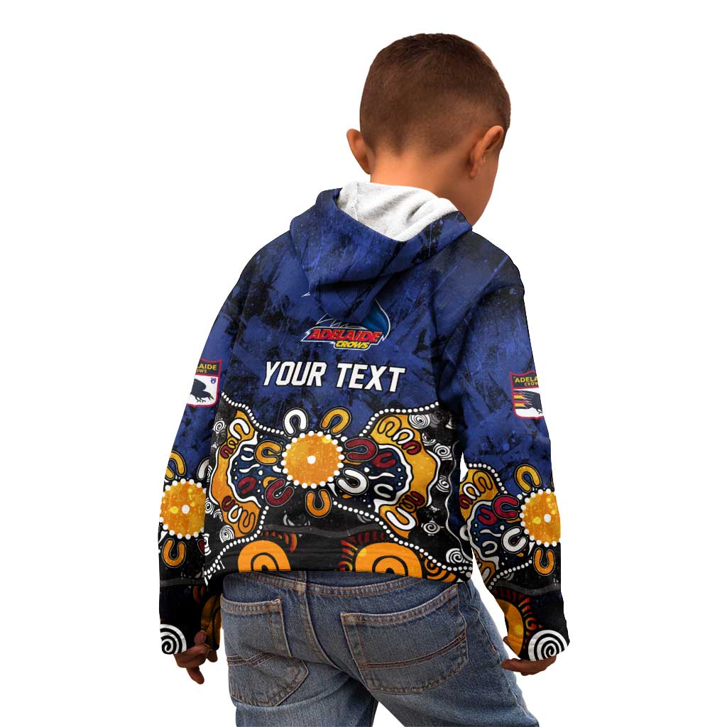 Personalized Adelaide Crows Kid Hoodie Aboriginal Dot Painting Graffiti Style