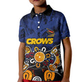 Personalized Adelaide Crows Kid Polo Shirt Aboriginal Dot Painting Graffiti Style