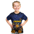Personalized Adelaide Crows Kid T Shirt Aboriginal Dot Painting Graffiti Style