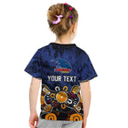Personalized Adelaide Crows Kid T Shirt Aboriginal Dot Painting Graffiti Style