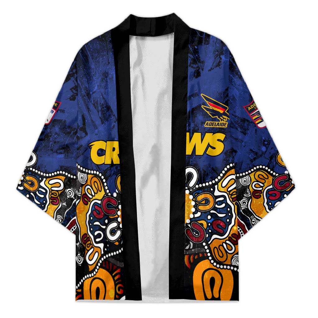 Personalized Adelaide Crows Kimono Aboriginal Dot Painting Graffiti Style