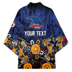 Personalized Adelaide Crows Kimono Aboriginal Dot Painting Graffiti Style