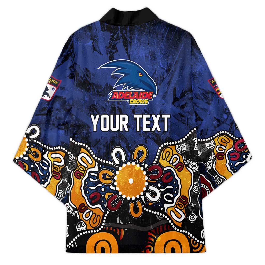 Personalized Adelaide Crows Kimono Aboriginal Dot Painting Graffiti Style