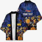 Personalized Adelaide Crows Kimono Aboriginal Dot Painting Graffiti Style