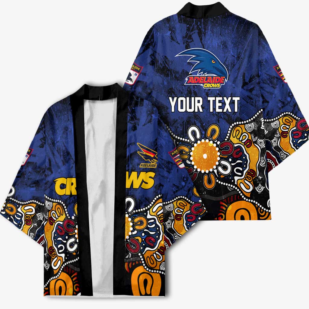 Personalized Adelaide Crows Kimono Aboriginal Dot Painting Graffiti Style