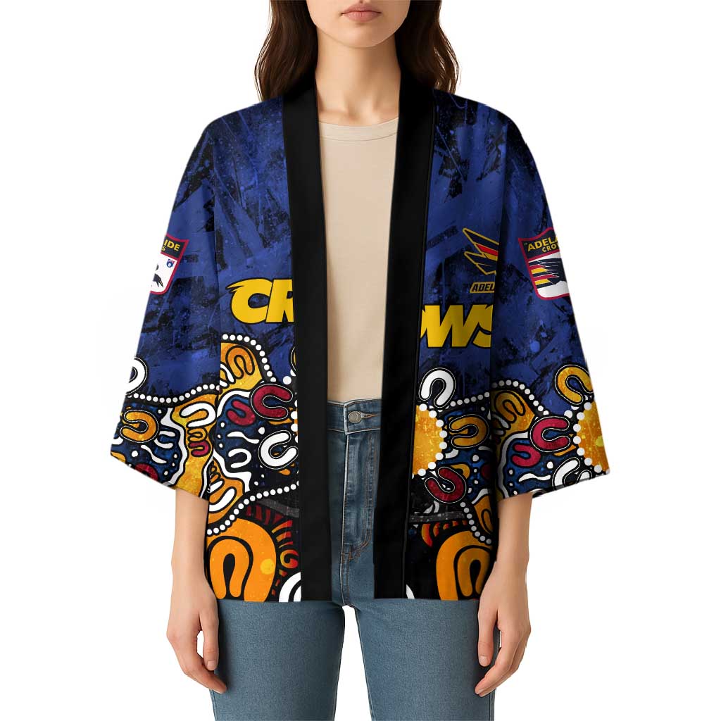Personalized Adelaide Crows Kimono Aboriginal Dot Painting Graffiti Style