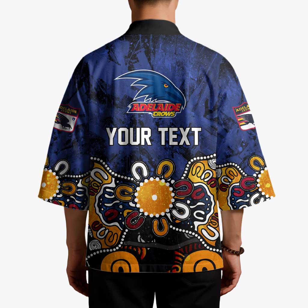 Personalized Adelaide Crows Kimono Aboriginal Dot Painting Graffiti Style