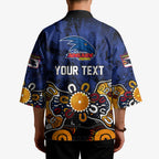 Personalized Adelaide Crows Kimono Aboriginal Dot Painting Graffiti Style