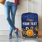 Personalized Adelaide Crows Luggage Cover Aboriginal Dot Painting Graffiti Style