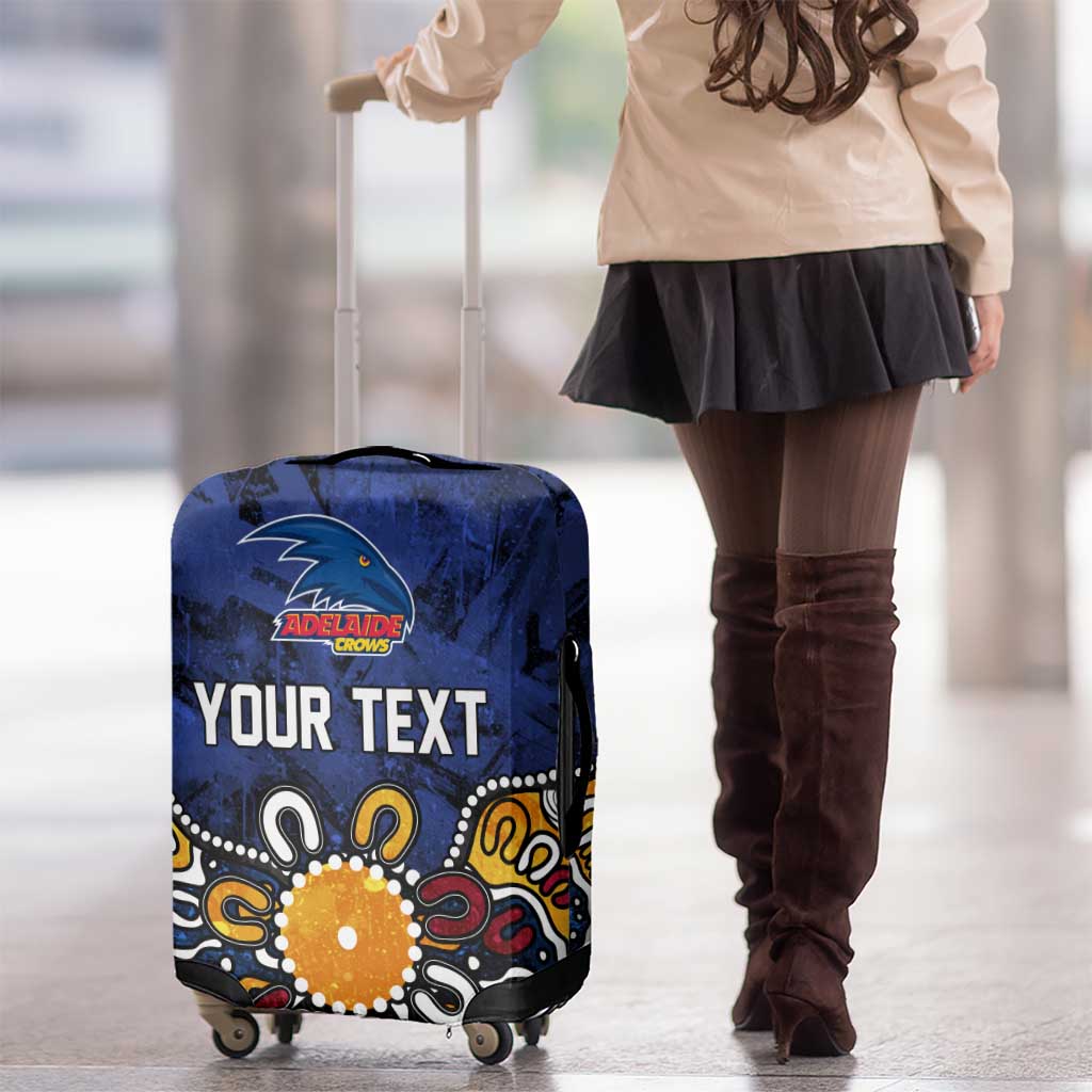 Personalized Adelaide Crows Luggage Cover Aboriginal Dot Painting Graffiti Style
