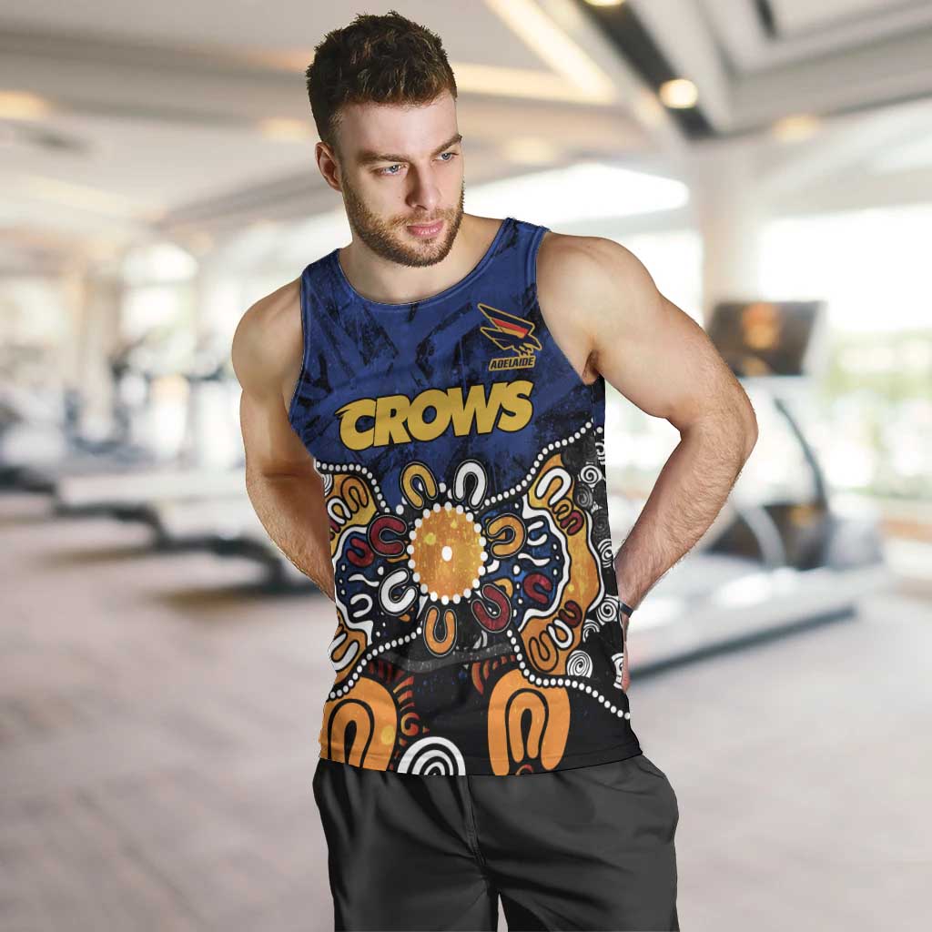 Personalized Adelaide Crows Men Tank Top Aboriginal Dot Painting Graffiti Style