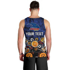 Personalized Adelaide Crows Men Tank Top Aboriginal Dot Painting Graffiti Style