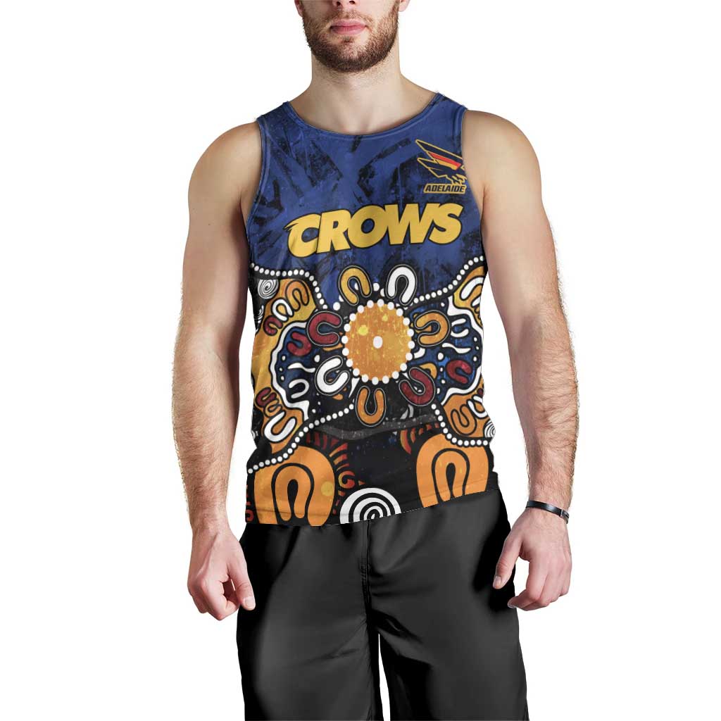 Personalized Adelaide Crows Men Tank Top Aboriginal Dot Painting Graffiti Style
