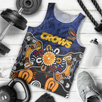 Personalized Adelaide Crows Men Tank Top Aboriginal Dot Painting Graffiti Style