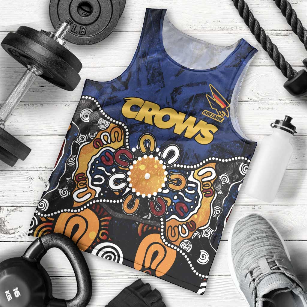 Personalized Adelaide Crows Men Tank Top Aboriginal Dot Painting Graffiti Style