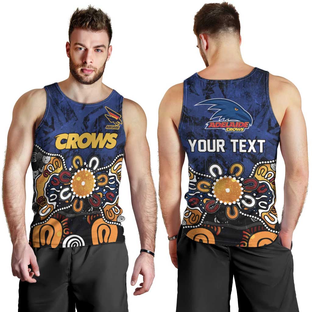 Personalized Adelaide Crows Men Tank Top Aboriginal Dot Painting Graffiti Style