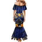 Personalized Adelaide Crows Mermaid Dress Aboriginal Dot Painting Graffiti Style