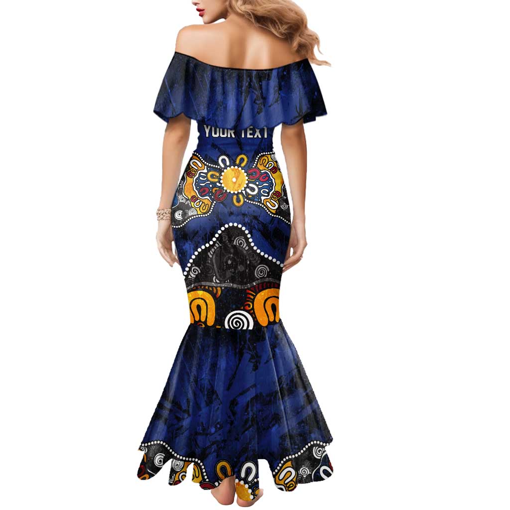 Personalized Adelaide Crows Mermaid Dress Aboriginal Dot Painting Graffiti Style