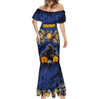Personalized Adelaide Crows Mermaid Dress Aboriginal Dot Painting Graffiti Style