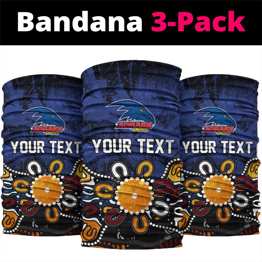 Personalized Adelaide Crows Neck Gaiter Aboriginal Dot Painting Graffiti Style