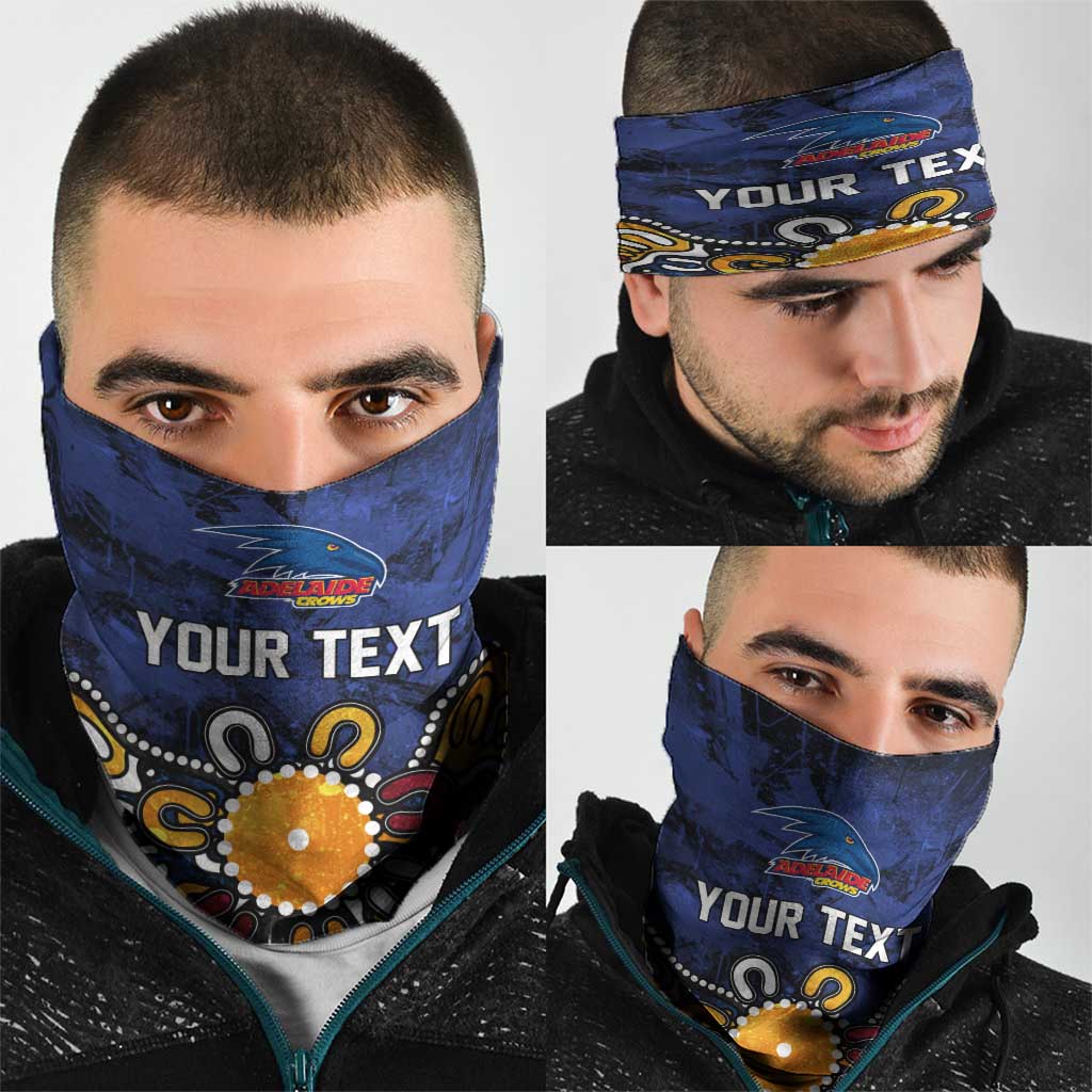 Personalized Adelaide Crows Neck Gaiter Aboriginal Dot Painting Graffiti Style