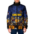 Personalized Adelaide Crows Padded Jacket Aboriginal Dot Painting Graffiti Style