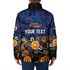 Personalized Adelaide Crows Padded Jacket Aboriginal Dot Painting Graffiti Style
