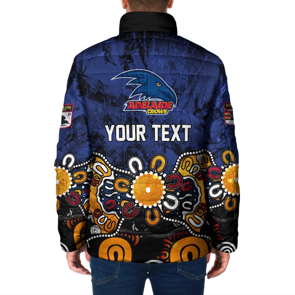 Personalized Adelaide Crows Padded Jacket Aboriginal Dot Painting Graffiti Style