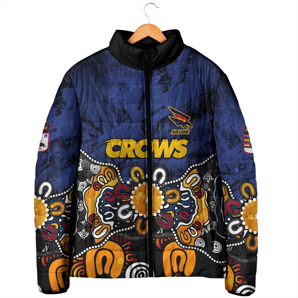 Personalized Adelaide Crows Padded Jacket Aboriginal Dot Painting Graffiti Style