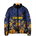 Personalized Adelaide Crows Padded Jacket Aboriginal Dot Painting Graffiti Style