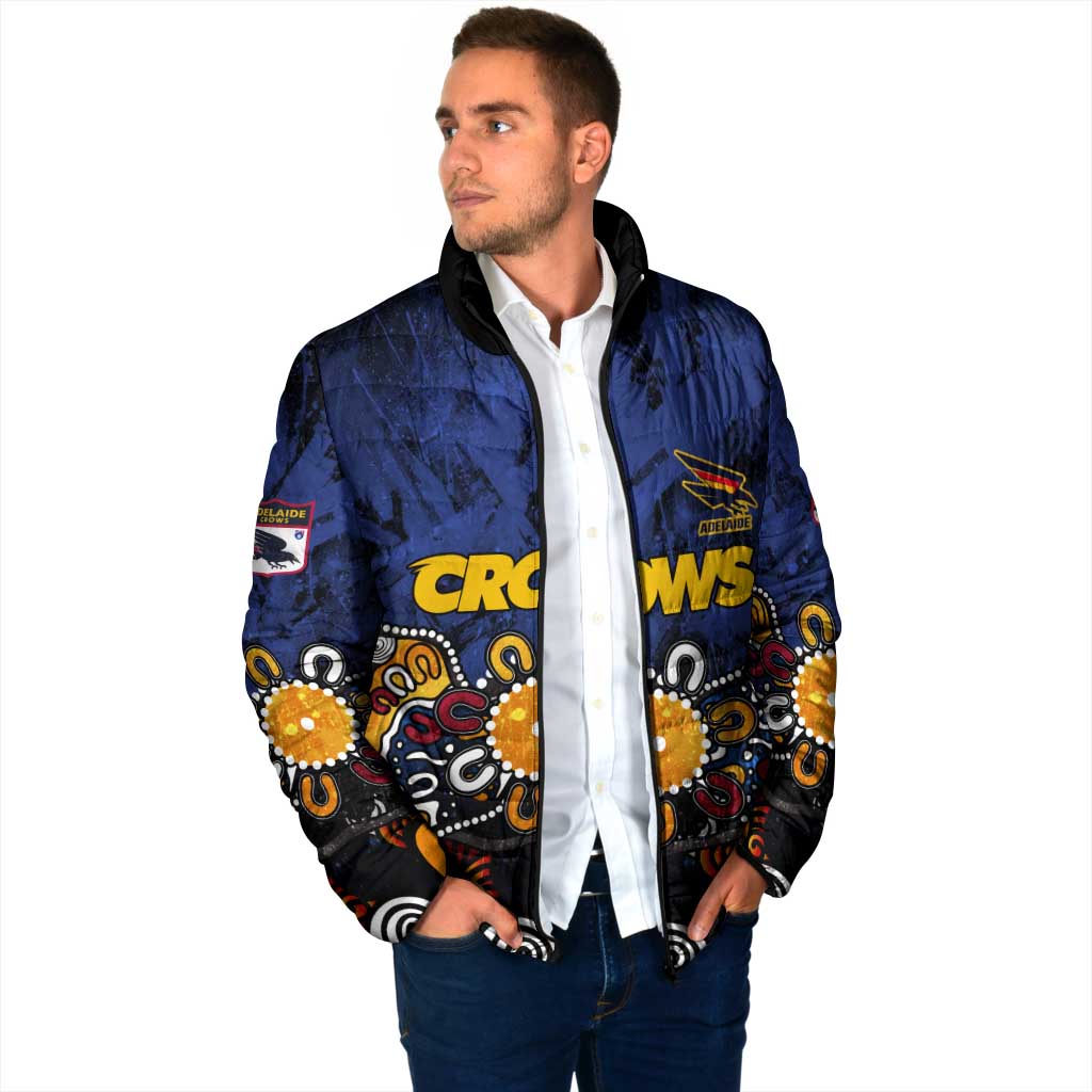 Personalized Adelaide Crows Padded Jacket Aboriginal Dot Painting Graffiti Style