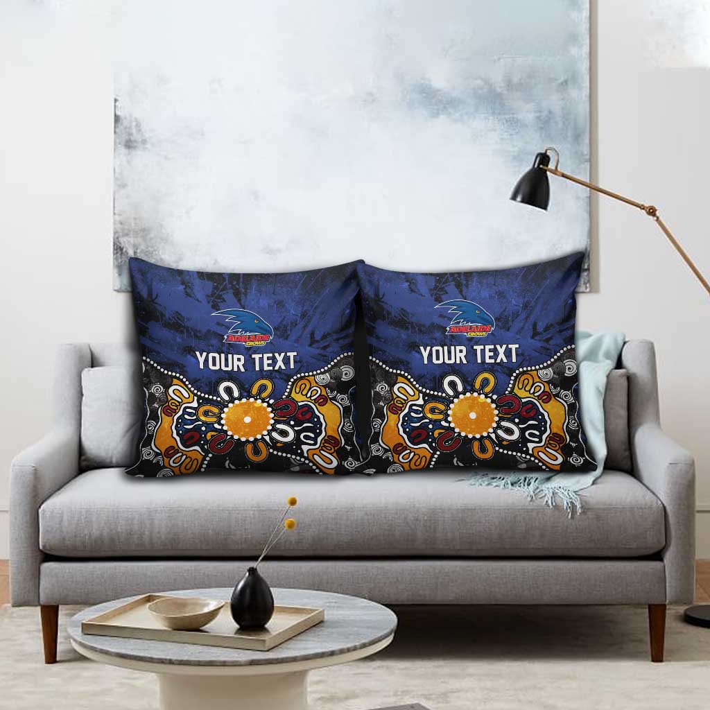 Personalized Adelaide Crows Pillow Cover Aboriginal Dot Painting Graffiti Style