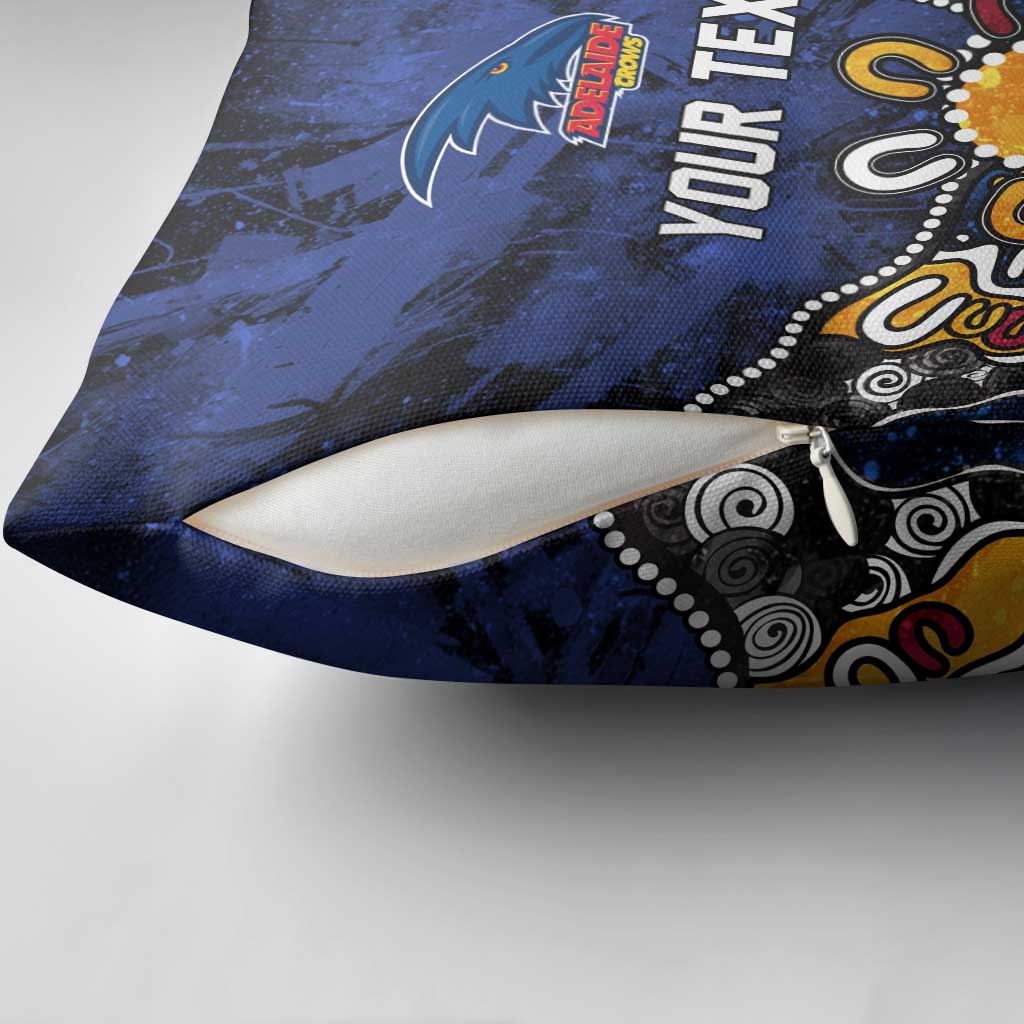Personalized Adelaide Crows Pillow Cover Aboriginal Dot Painting Graffiti Style