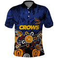 Personalized Adelaide Crows Polo Shirt Aboriginal Dot Painting Graffiti Style