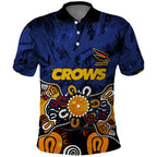 Personalized Adelaide Crows Polo Shirt Aboriginal Dot Painting Graffiti Style