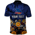 Personalized Adelaide Crows Polo Shirt Aboriginal Dot Painting Graffiti Style