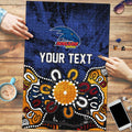 Personalized Adelaide Crows Puzzle Aboriginal Dot Painting Graffiti Style