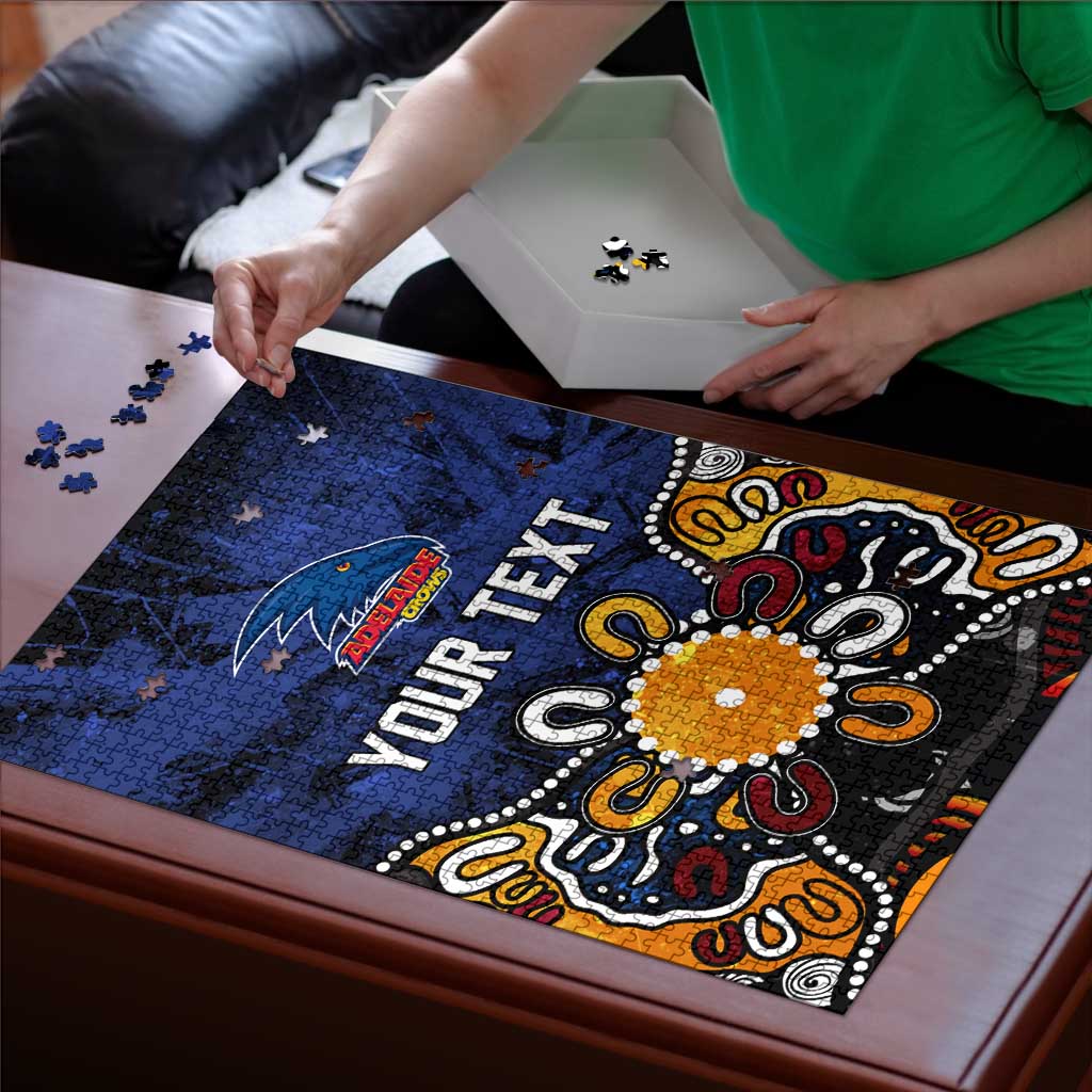 Personalized Adelaide Crows Puzzle Aboriginal Dot Painting Graffiti Style