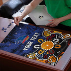 Personalized Adelaide Crows Puzzle Aboriginal Dot Painting Graffiti Style