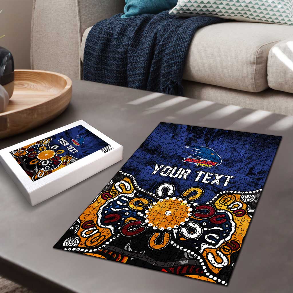 Personalized Adelaide Crows Puzzle Aboriginal Dot Painting Graffiti Style